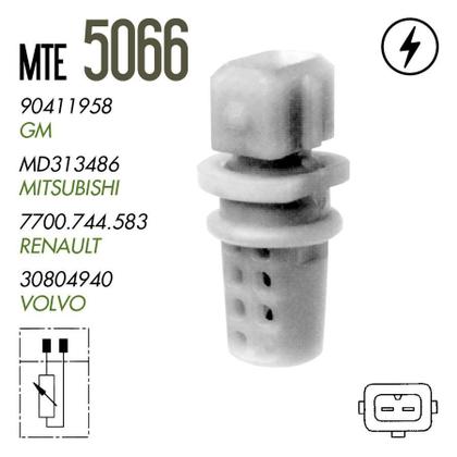 Imagem de Plug Eletronico Sensor Temperatura Ar Kangoo 1997 A 2007 / Megane 1996 A 2003 / Renault R19 1993 A 1996 / Scenic 1996 A 2003 MTE 5066