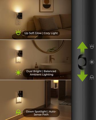 Imagem de Plug-in de LED de tubo AUVON de luz noturna com sensor de movimento, pacote com 2