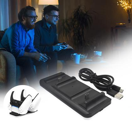 Imagem de Plug In Dock de carregamento duplo para controlador de jogo ps5 Plug Twin Slot Type-c