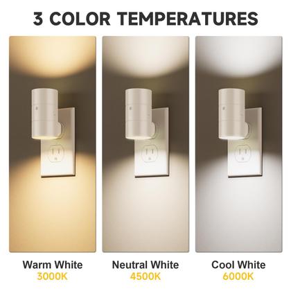 Imagem de Plug-in Night Light NIORSUN Dusk to Dawn, 3 modos de iluminação, pacote com 8