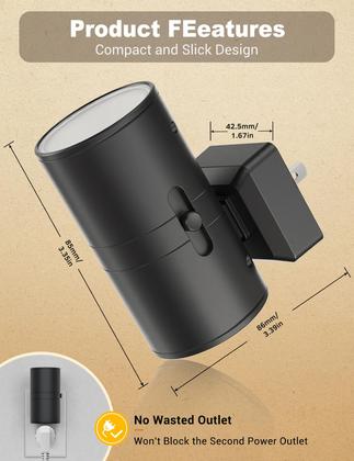 Imagem de Plug-in regulável Night Light Jandcase com sensor do crepúsculo ao amanhecer