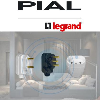 Imagem de Plug Macho 2P Versatil 10A Saida Lateral 615830 Pial Legrand