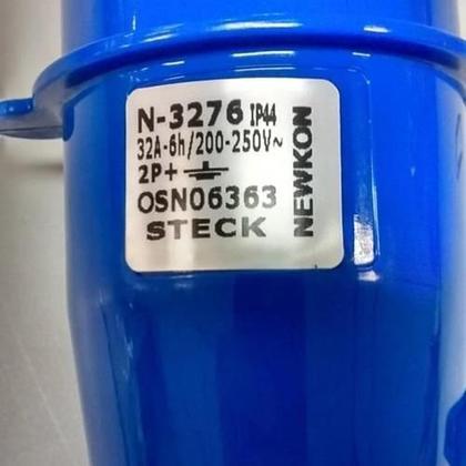 Imagem de Plug Newkon 2P+T 32A 200/250V 6H Az Ip44 Steck