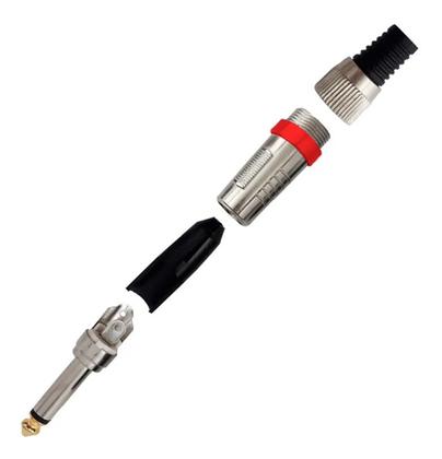 Imagem de Plug P10 Mono Metal Ponta Gold - 3 Peças Tebera
