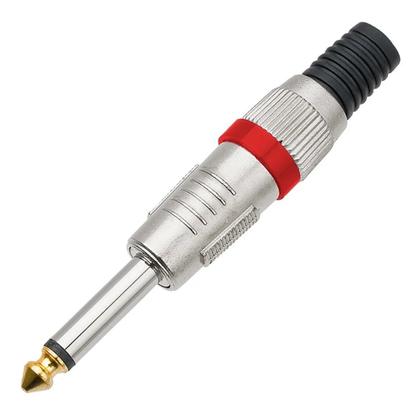 Imagem de Plug P10 Mono Metal Ponta Gold - 3 Peças Tebera