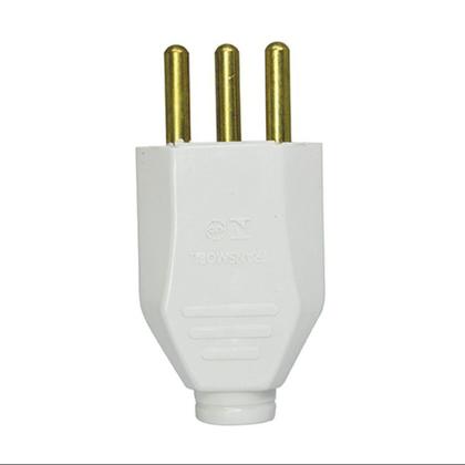 Imagem de Plug Pino Macho 10A 2P+T Cinza Transmobil