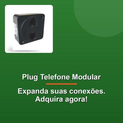 Imagem de Plug Telefone Modular Idc Extensão Preto