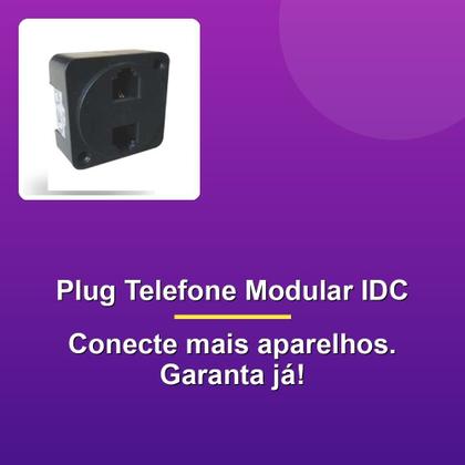 Imagem de Plug Telefone Modular Idc Extensão Preto