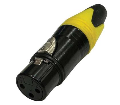 Imagem de Plug xlr femêa - amarelo e preto ( cannon femêa )
