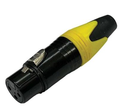 Imagem de Plug xlr femêa - amarelo e preto ( cannon femêa )