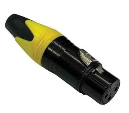 Imagem de Plug xlr femêa - amarelo e preto ( cannon femêa )
