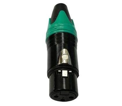Imagem de Plug xlr femêa - verde e preto ( cannon femêa )