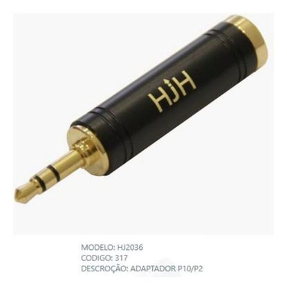 Imagem de Plugue Adaptador J P10 X P2 St Banhado A Ouro Hj2036 Hjh