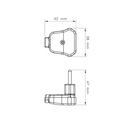 Imagem de Plugue Angular 2P 10 A 250 V Tramontina Cinza