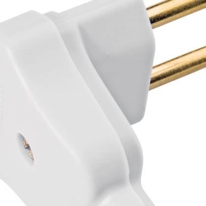 Imagem de Plugue Angular 2P 10A 250 Volts Branco - 57402106 - TRAMONTINA
