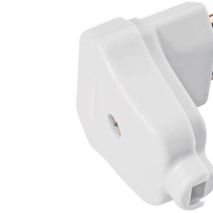 Imagem de Plugue Angular 2P 10A 250 Volts Branco - 57402106 - TRAMONTINA