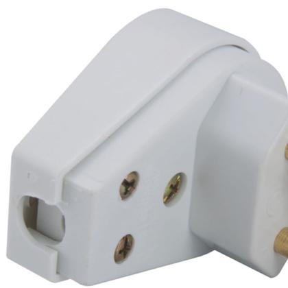 Imagem de Plugue Angular 2P 20A 250 Volts Branco - 57402109 - TRAMONTINA