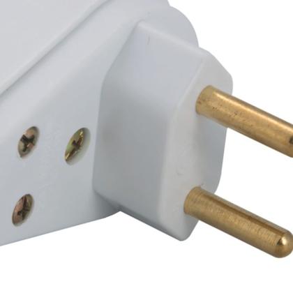 Imagem de Plugue Angular 2P 20A 250 Volts Branco - 57402109 - TRAMONTINA