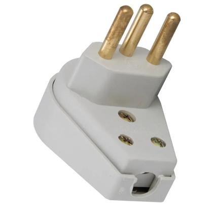 Imagem de Plugue Angular 2P+T de 10 Ampères e 250 Volts Cinza - TRAMONTINA