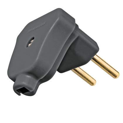 Imagem de Plugue Angular Preto 2P de 10 Ampères e 250 Volts - 57403106 - TRAMONTINA