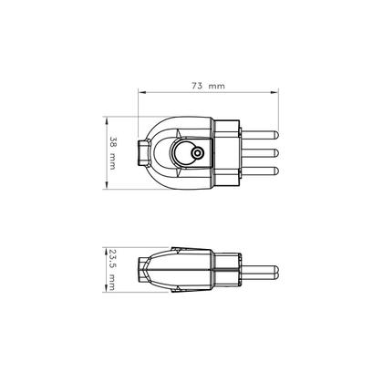 Imagem de Plugue Macho 2P+T 250 V 10 A Tramontina Branco