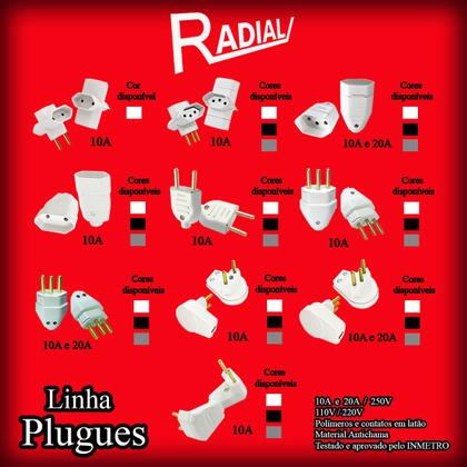 Imagem de Plugue Macho Cinza 20a 2P+T Maciço Radial 1501.134