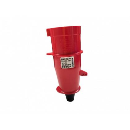 Imagem de Plugue macho industrial 3p+t 32a 380v vermelho steck