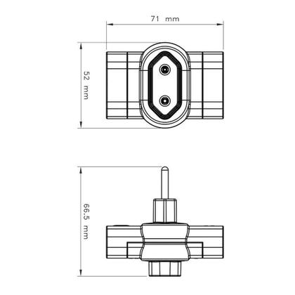 Imagem de Plugue T 2p 10 A 250 V Tramontina Branco Tramontina