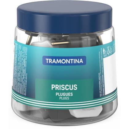 Imagem de Plugues angular 2P 10A 250V~ cores preto e branco - embalagem em  pote pequeno