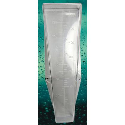 Imagem de Pluviômetro 150mm Medidor De Chuva Em Cunha Transparente Simples e Prático