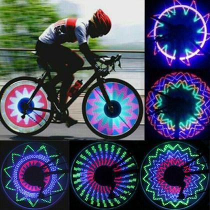 Imagem de Pneu Bicycle Spoke Light Wokex 32LED Rainbow Wheel Signal