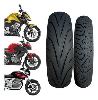 Imagem de Pneu Black Tyres Twister Ninja 100/80-17 + 140/70-17 2un S66