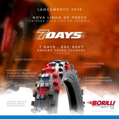 Imagem de Pneu Borilli 7 Days Exc Soft Traseiro 140/80-18