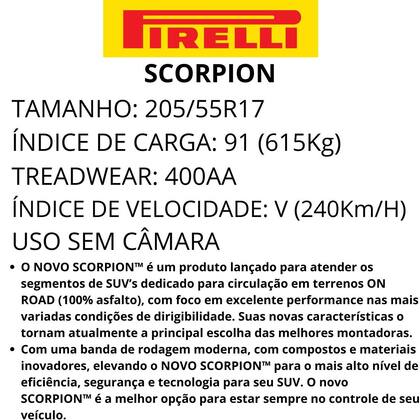 Imagem de Pneu Carro 205 55 R17 Scorpion TL 91V Pirelli