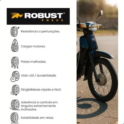 Imagem de Pneu de Moto Dianteiro 60/100-17 Bilis Com Camara Robust