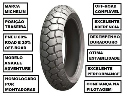 Imagem de Pneu De Moto Michelin Traseiro 170/60-17 Anakee Adventure SUZUKI GSX 1200 INAZUMA
