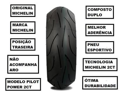 Imagem de Pneu De Moto Michelin Traseiro 654 190/55-17 Pilot Power 2 CT MT 09