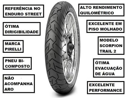 Imagem de Pneu De Moto Pirelli Dianteiro 110/80-19 Scorpion Trail 2 SUZUKI DL 1000 V - STROM XT