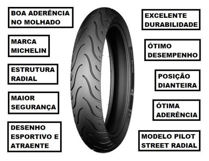 Imagem de Pneu Michelin Dianteiro 120/70-17 Pilot Street Radial NC 700X