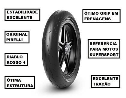 Imagem de Pneu Pirelli Dianteiro 120/70-17 M/C Diablo Rosso 4 Honda 