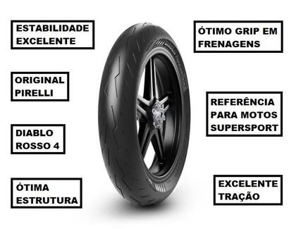 Imagem de Pneu Pirelli Dianteiro 120/70-17 M/C Diablo Rosso 4 Panigale V4