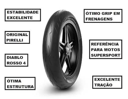 Imagem de Pneu Pirelli Dianteiro 120/70-17 M/C Diablo Rosso 4 R 1250 RT
