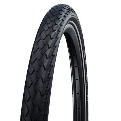 Imagem de Pneu Schwalbe Green Marathon HS620 16x1.35 (35-349) Brompton preto com faixa refletiva