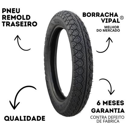 Imagem de Pneu Traseiro Biz 80/100-14 Honda Moto Pop 100 Aro 14