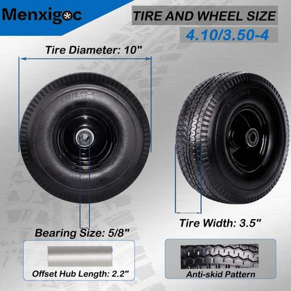 Imagem de Pneus Flat Free Solid Tire de 10 polegadas e roda para carrinho de mão