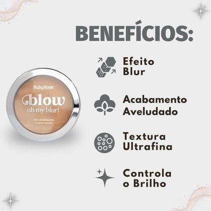 Imagem de Pó Compacto Ruby Rose Blow Oh My Blur! P-bw40 Hb-M405-4