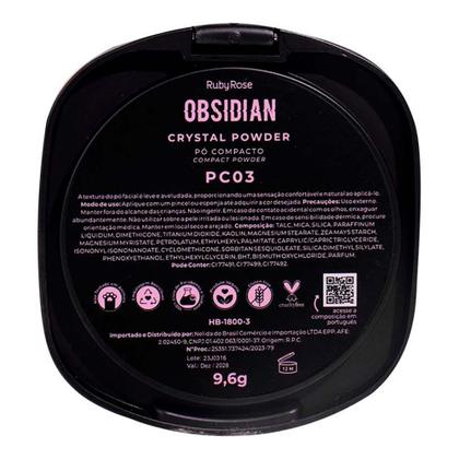 Imagem de Pó Compacto Ruby Rose Obsidian Crystal Powder