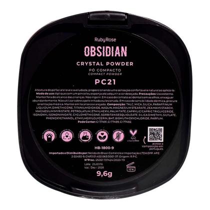 Imagem de Pó Compacto Ruby Rose Obsidian Crystal Powder