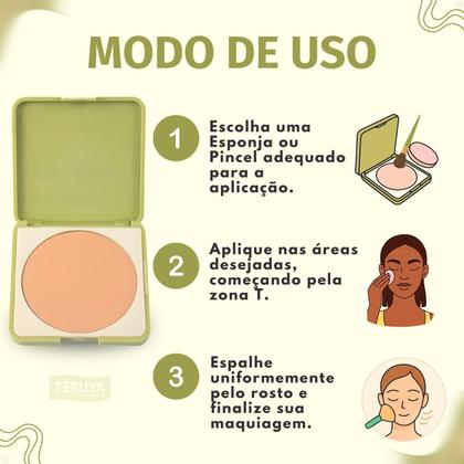 Imagem de Pó Compacto Ruby Rose Silk Skin Soft Finish Light HB-T1400-5