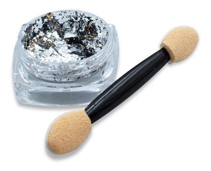 Imagem de Pó Cromo Cromado Metalizado Para Decoração de Unhas de Gel Encapsulada + 1 Pincel - Escolha Sua Cor
